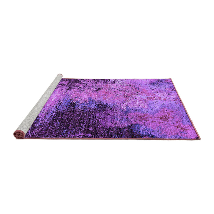 Sideview of Machine Washable Oriental Purple Industrial Area Rugs, wshurb2742pur