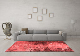 Industrial Red Washable Rugs