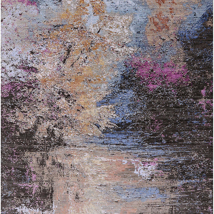 Mid-Century Modern Purple Oriental Rug, urb2742