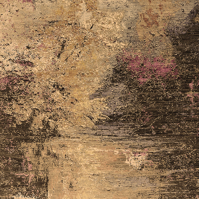 Machine Washable Oriental Brown Industrial Rug, wshurb2742brn