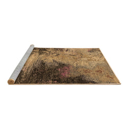 Sideview of Machine Washable Oriental Brown Industrial Rug, wshurb2742brn