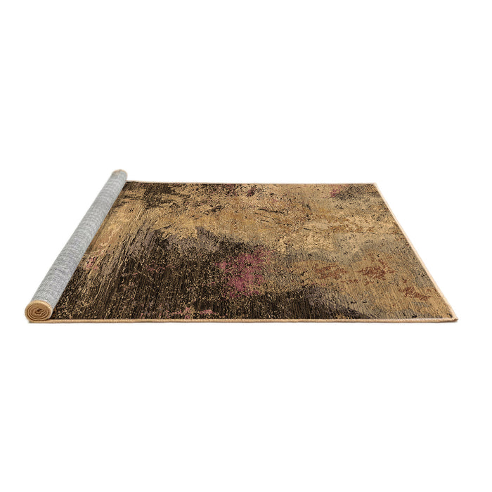 Sideview of Machine Washable Oriental Brown Industrial Rug, wshurb2742brn