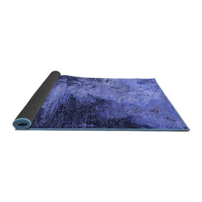 Sideview of Oriental Blue Industrial Rug, urb2742blu