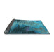 Sideview of Oriental Light Blue Industrial Rug, urb2742lblu