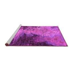 Sideview of Machine Washable Oriental Pink Industrial Rug, wshurb2742pnk