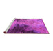 Sideview of Machine Washable Oriental Pink Industrial Rug, wshurb2742pnk