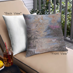 Front View of Mid-Century Modern Urban Square Purple Throw Pillow, 18 inch by 18 inch, pwurb2742