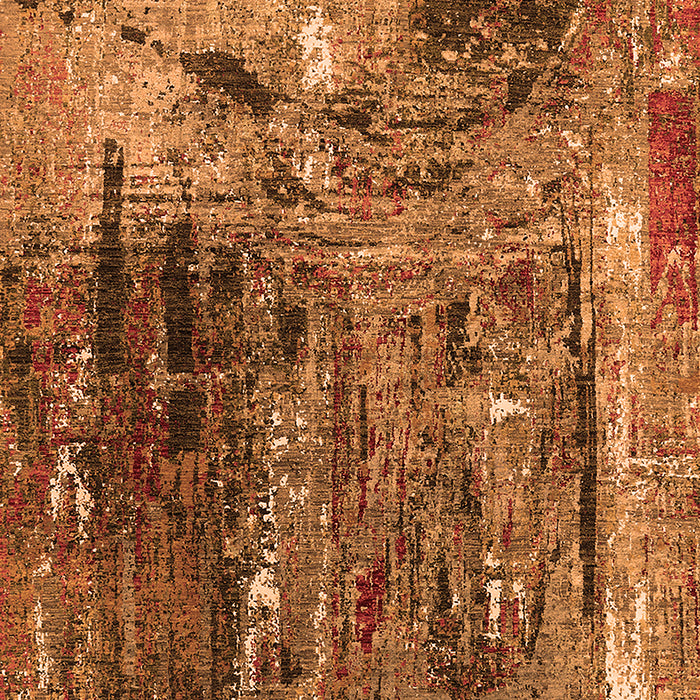 Machine Washable Oriental Orange Industrial Area Rugs, wshurb2743org
