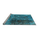 Sideview of Machine Washable Oriental Light Blue Industrial Rug, wshurb2743lblu