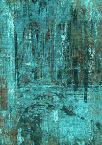 Oriental Turquoise Industrial Rug, urb2743turq