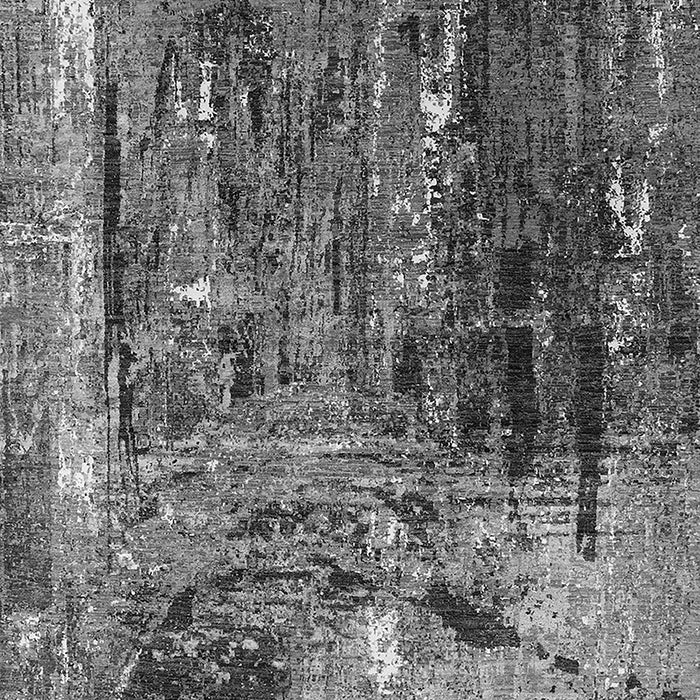 Machine Washable Oriental Gray Industrial Rug, wshurb2743gry