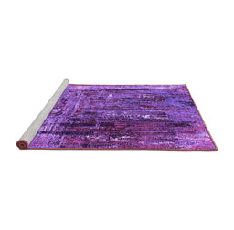 Sideview of Machine Washable Oriental Purple Industrial Area Rugs, wshurb2743pur