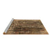 Sideview of Machine Washable Oriental Brown Industrial Rug, wshurb2743brn