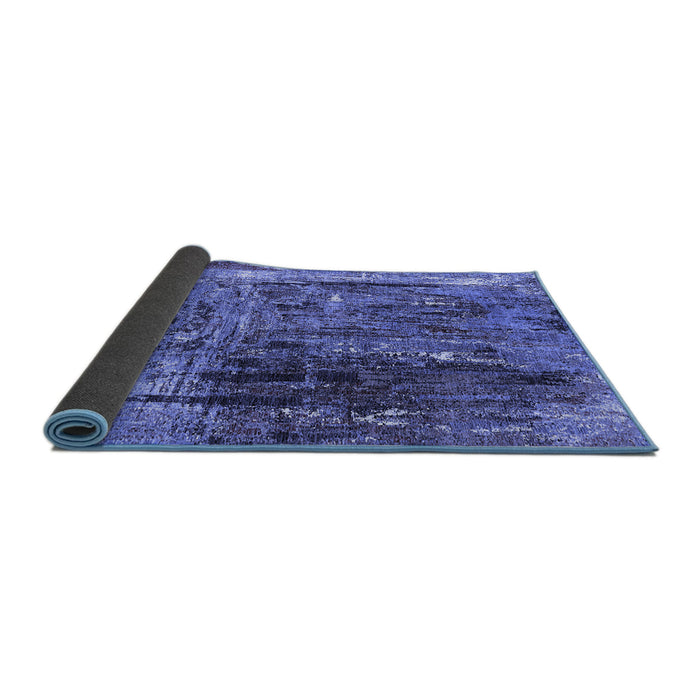 Sideview of Oriental Blue Industrial Rug, urb2743blu