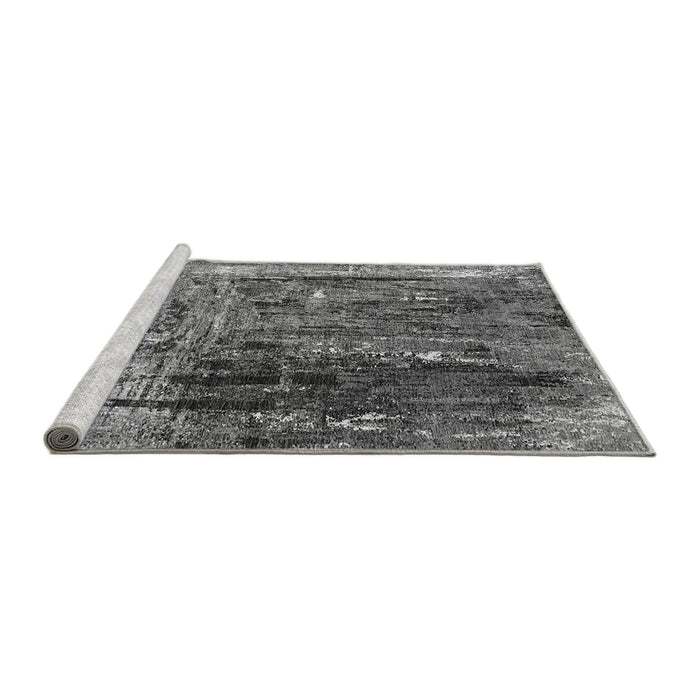 Sideview of Machine Washable Oriental Gray Industrial Rug, wshurb2743gry