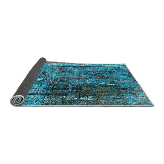 Sideview of Oriental Light Blue Industrial Rug, urb2743lblu