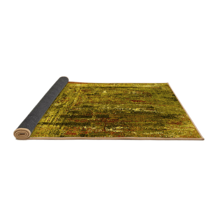 Sideview of Oriental Yellow Industrial Rug, urb2743yw