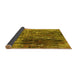 Sideview of Oriental Yellow Industrial Rug, urb2743yw