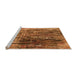 Sideview of Machine Washable Oriental Orange Industrial Area Rugs, wshurb2743org