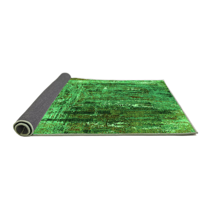 Sideview of Oriental Green Industrial Rug, urb2743grn