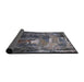 Sideview of Mid-Century Modern Black Oriental Rug, urb2744