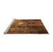 Sideview of Machine Washable Oriental Orange Industrial Area Rugs, wshurb2744org