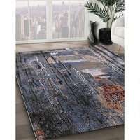 Mid-Century Modern Black Oriental Rug, urb2744