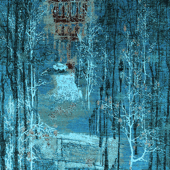 Oriental Light Blue Industrial Rug, urb2744lblu