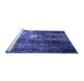 Sideview of Machine Washable Oriental Blue Industrial Rug, wshurb2744blu