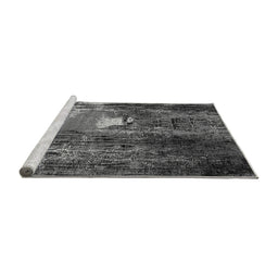 Sideview of Machine Washable Oriental Gray Industrial Rug, wshurb2744gry
