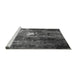 Sideview of Machine Washable Oriental Gray Industrial Rug, wshurb2744gry