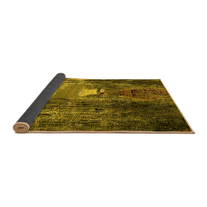 Sideview of Oriental Yellow Industrial Rug, urb2744yw
