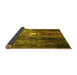 Sideview of Oriental Yellow Industrial Rug, urb2744yw