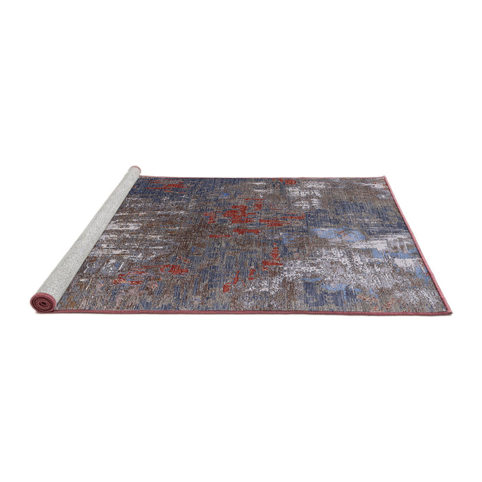 Sideview of Machine Washable Industrial Modern Dark Gray Rug, wshurb2745