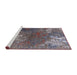 Sideview of Machine Washable Industrial Modern Dark Gray Rug, wshurb2745