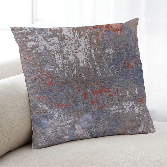 Lifestyle Image of Mid-Century Modern Urban Square Dark Gray Throw Pillow, 18 inch by 18 inch, pwurb2745