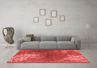 Machine Washable Oriental Red Industrial Rug, wshurb2745red