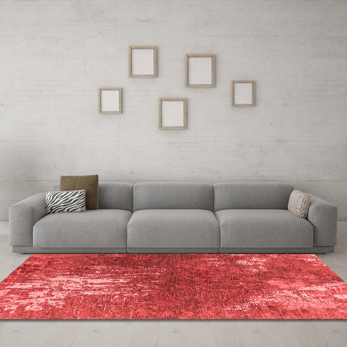Industrial Red Washable Rugs