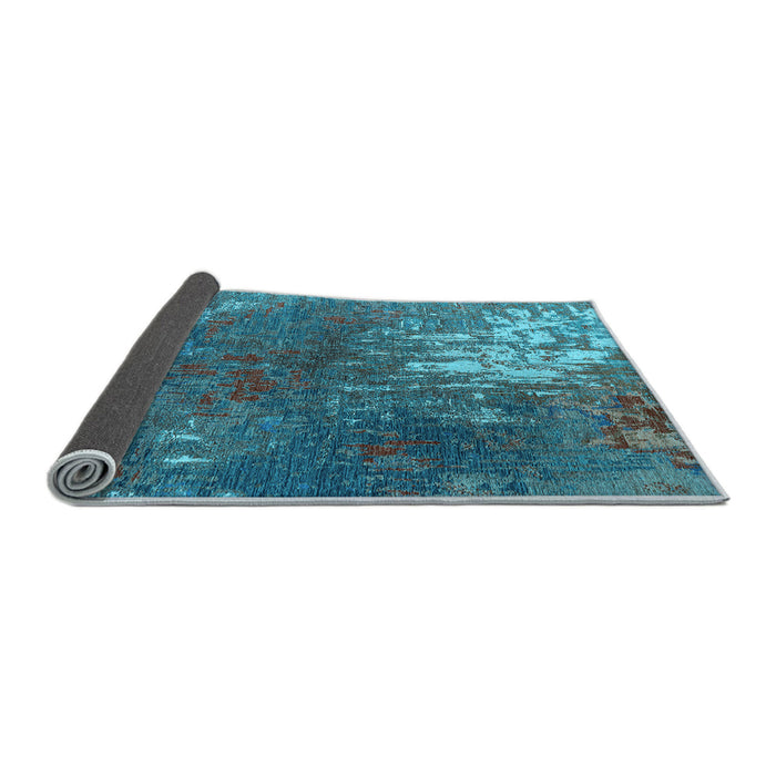 Sideview of Oriental Light Blue Industrial Rug, urb2745lblu