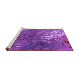 Sideview of Machine Washable Oriental Purple Industrial Area Rugs, wshurb2745pur