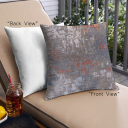 Front View of Mid-Century Modern Urban Square Dark Gray Throw Pillow, 18 inch by 18 inch, pwurb2745