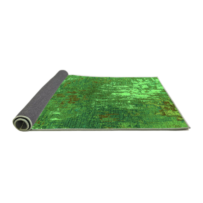 Sideview of Oriental Green Industrial Rug, urb2745grn