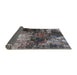 Sideview of Mid-Century Modern Charcoal Gray Oriental Rug, urb2746