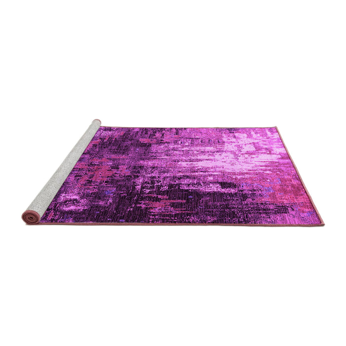 Sideview of Machine Washable Oriental Pink Industrial Rug, wshurb2746pnk