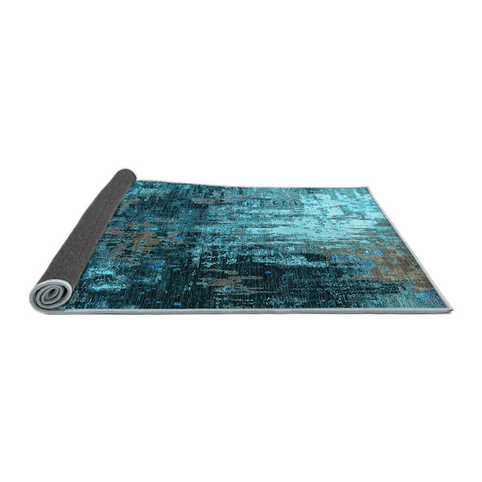 Sideview of Oriental Light Blue Industrial Rug, urb2746lblu