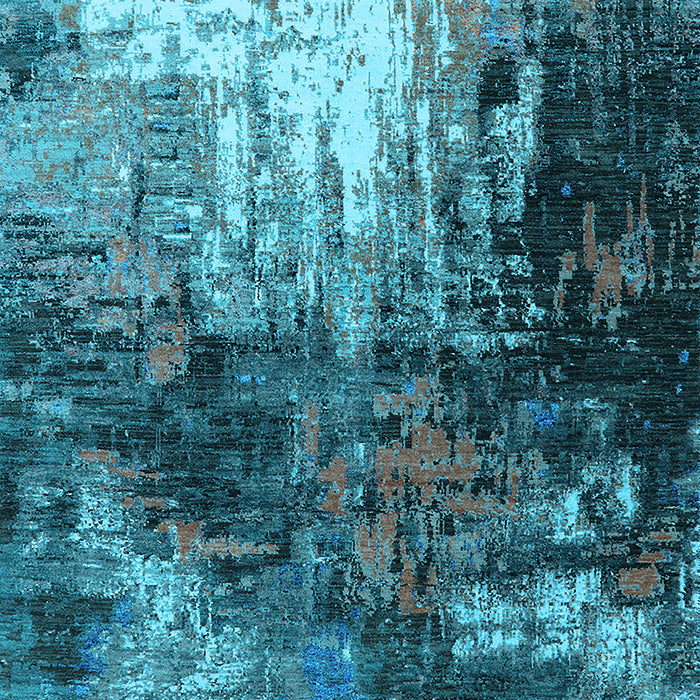 Oriental Light Blue Industrial Rug, urb2746lblu