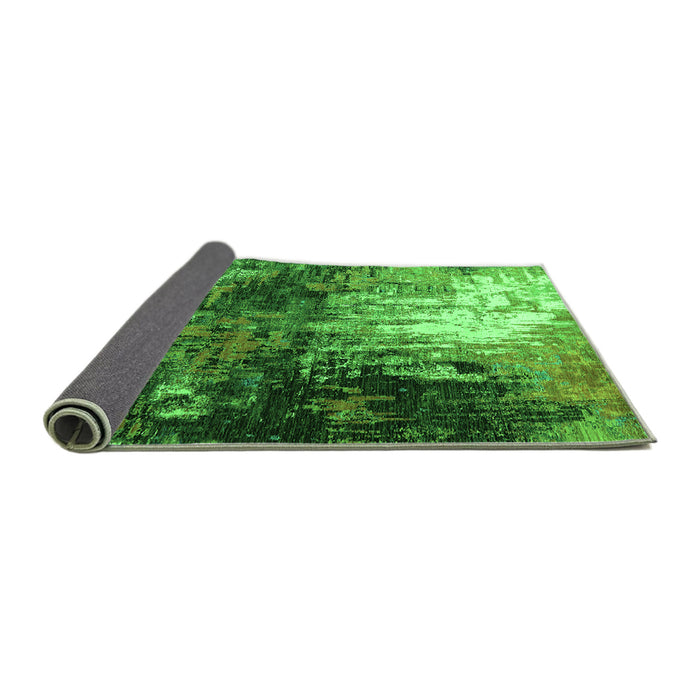 Sideview of Oriental Green Industrial Rug, urb2746grn