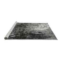 Sideview of Machine Washable Oriental Gray Industrial Rug, wshurb2746gry