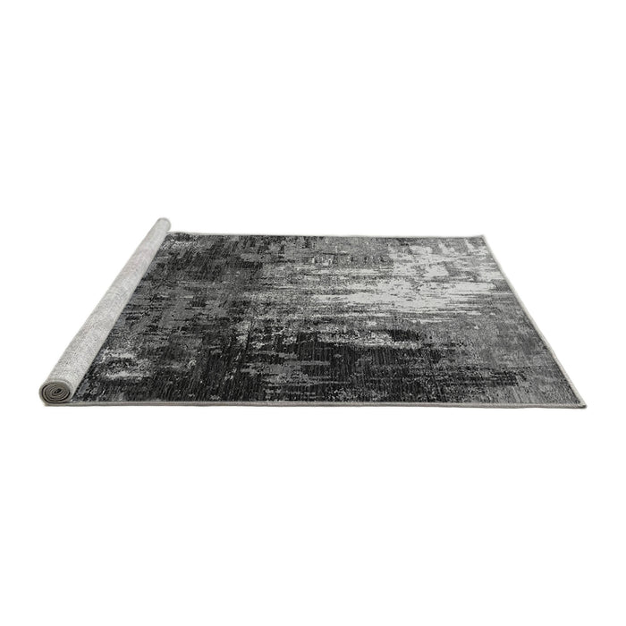 Sideview of Machine Washable Oriental Gray Industrial Rug, wshurb2746gry