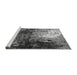 Sideview of Machine Washable Oriental Gray Industrial Rug, wshurb2746gry